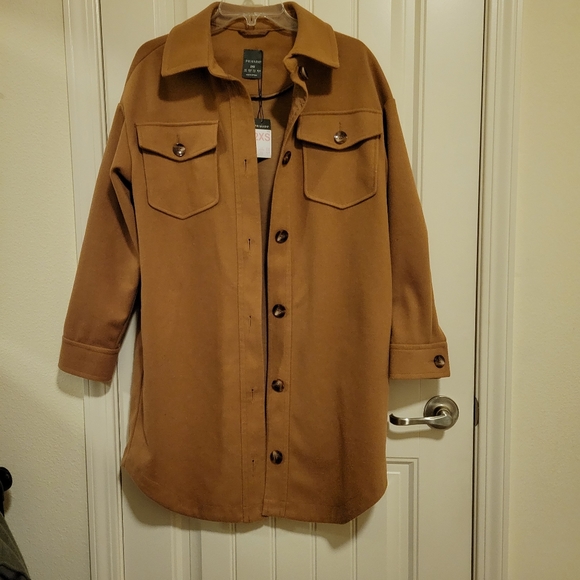 2 Brown Oversized Shackets - Picture 2 of 5